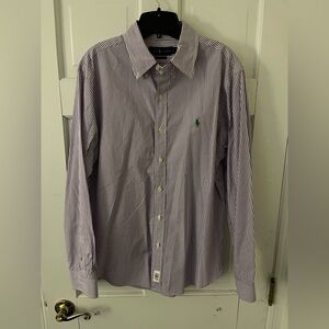Ralph Lauren Button Down Large Slim Fit EXCELLENT Condition Striped